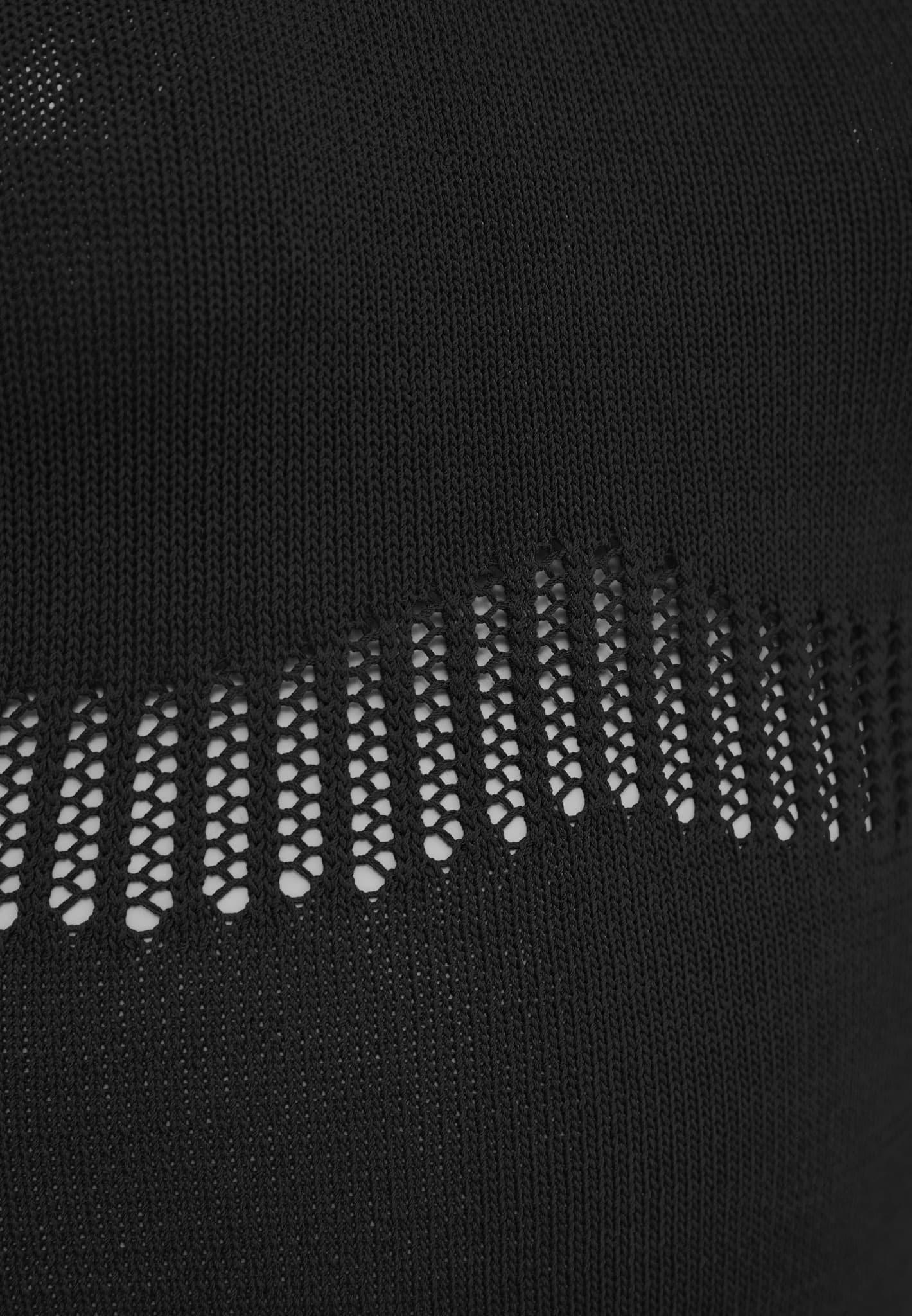 Knitted Contour One Sleeve Playsuit - Black Female Product Image