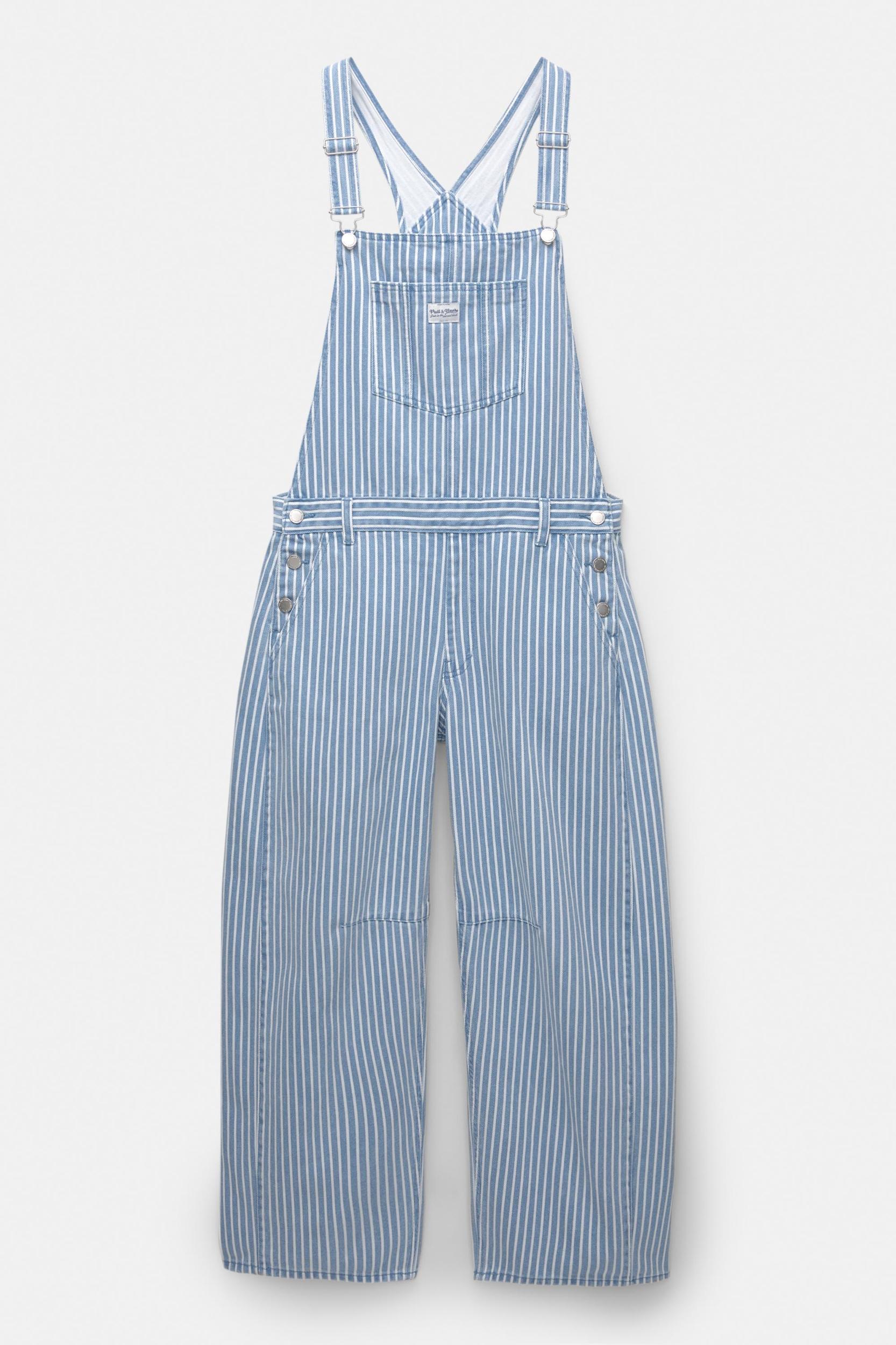 Striped balloon overalls Product Image