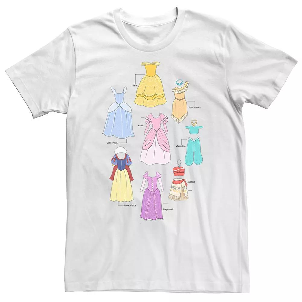 Men's Disney Princess Dresses Collage tee,  Product Image