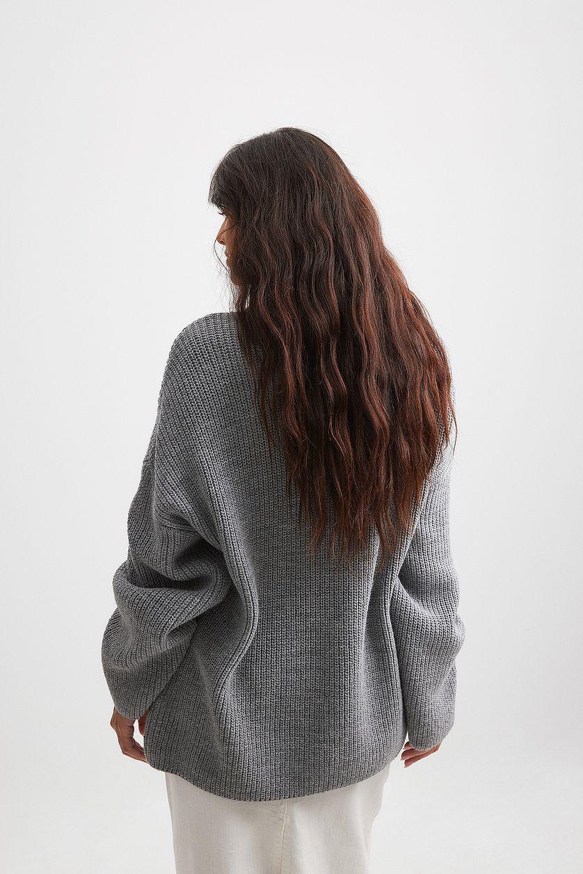 Long Turtle Neck Knitted Sweater Product Image