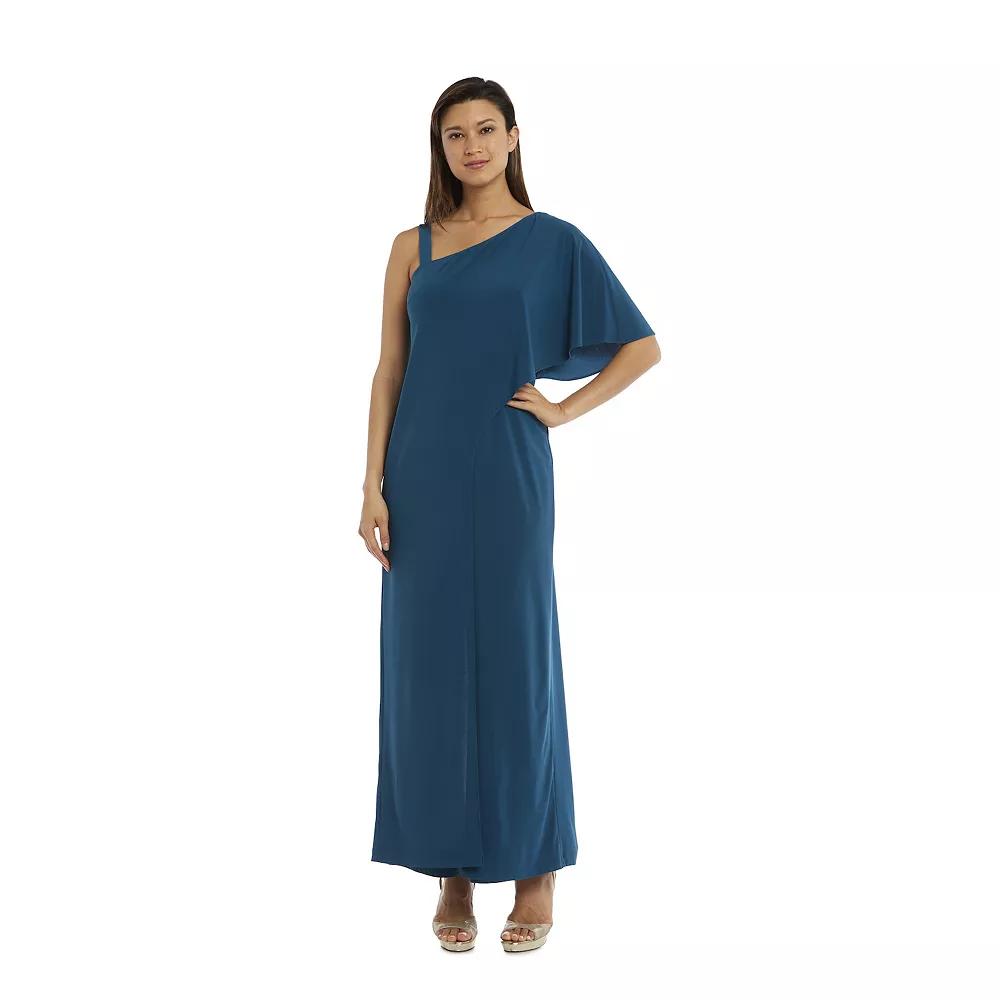 Women's R&M Richards One-Shoulder Drape Panel Jumpsuit,  Product Image