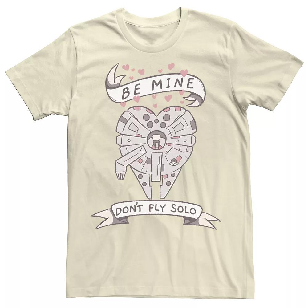 Men's Star Wars Valentine's Day "Be Mine Don't Fly Solo" Ship Heart Tee,  Product Image