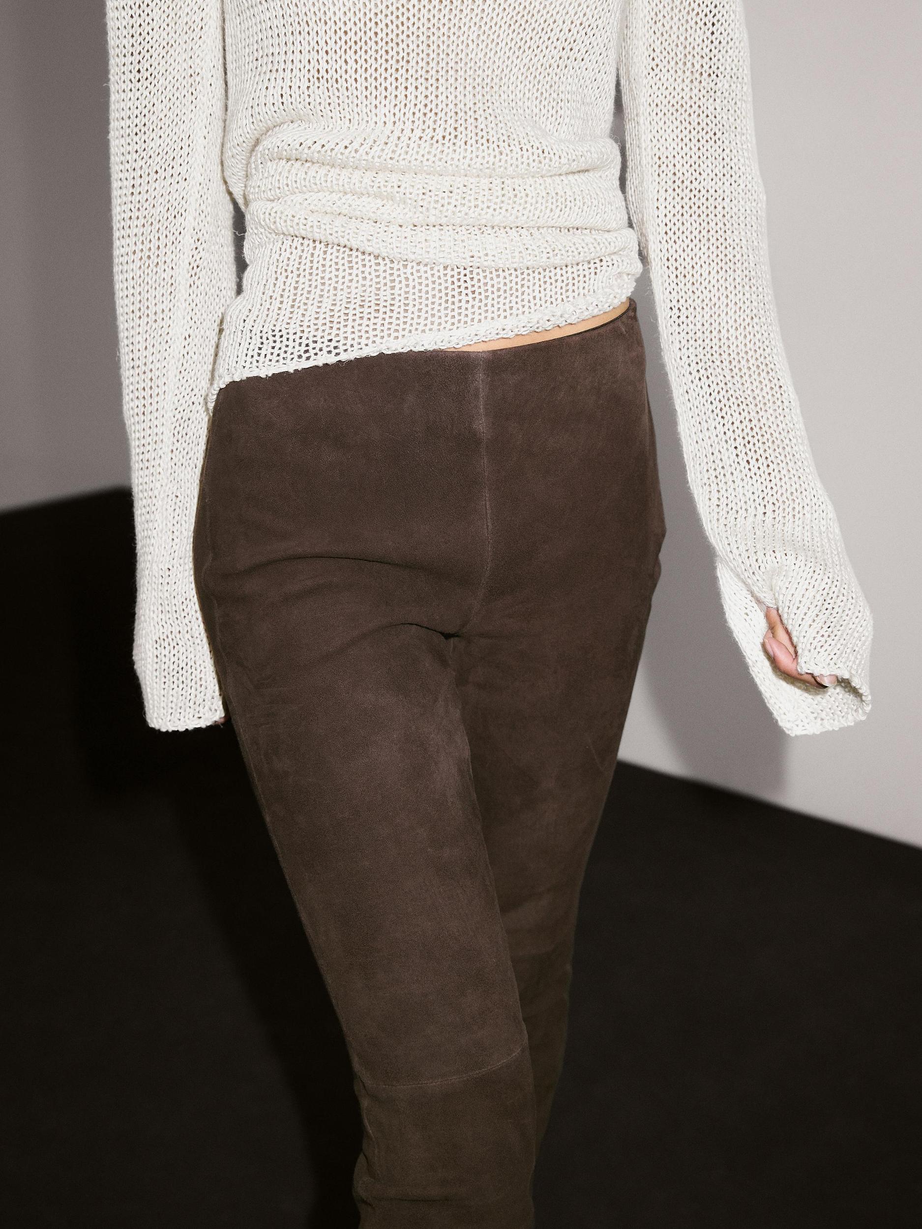 Suede leather leggings Product Image