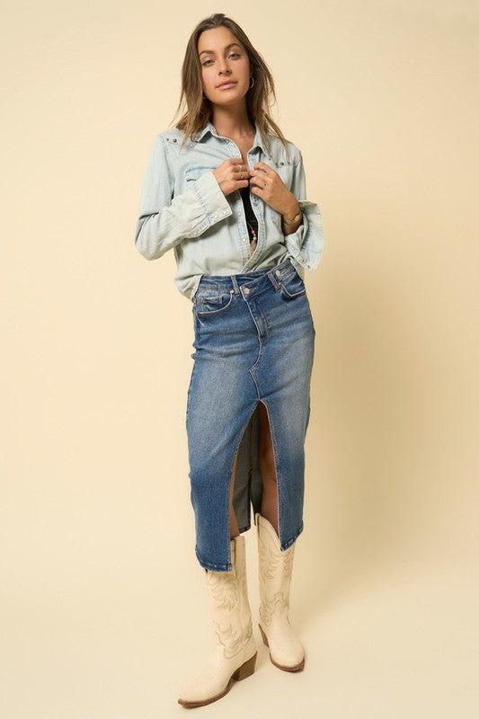 CROSSOVER MIDI SKIRT Product Image