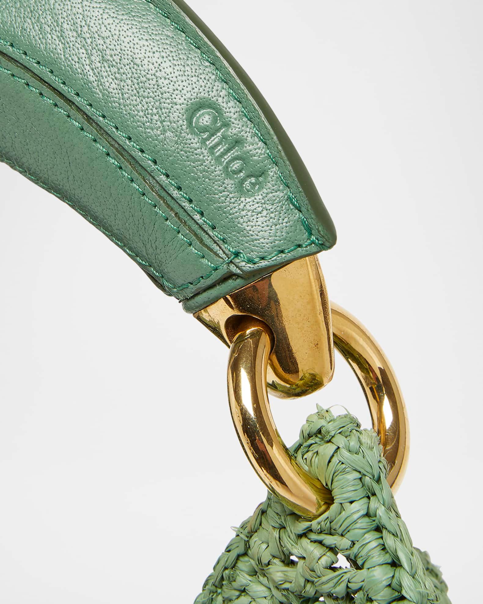 Summer Banana Top-Handle Bag in Crochet Fabric  Product Image