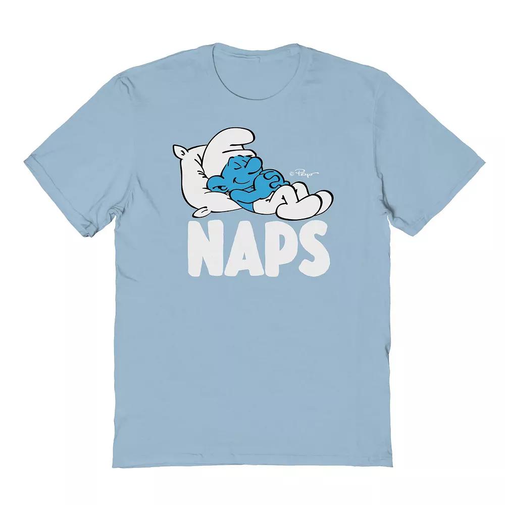 Men's Smurfs Naps 2 Graphic Tee, Size: Large, Black Product Image