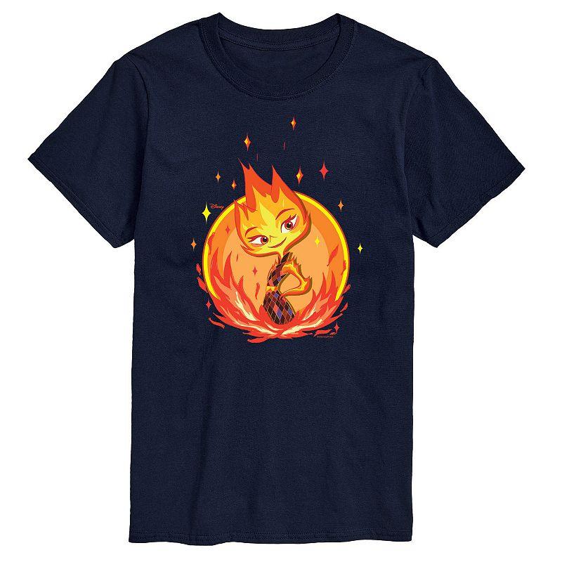 Disney's Elemental Big & Tall Ember Badge Graphic Tee, Men's,  Product Image