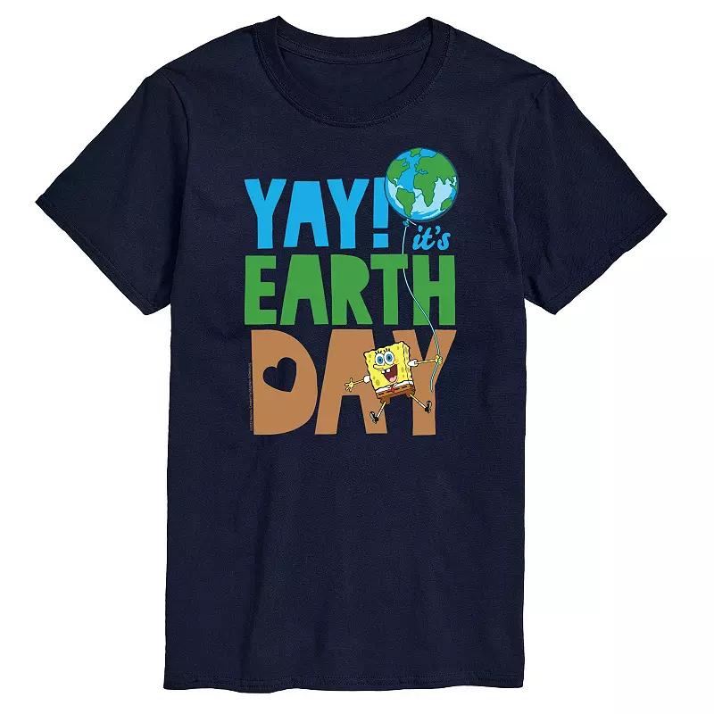 Big & Tall Nickelodeon SpongeBob SquarePants Yay Its Earth Day Graphic Tee, Mens Product Image