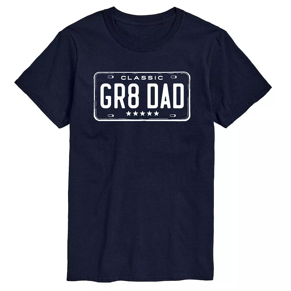 Big & Tall "GR8 DAD" License Plate Graphic Tee, Men's,  Product Image