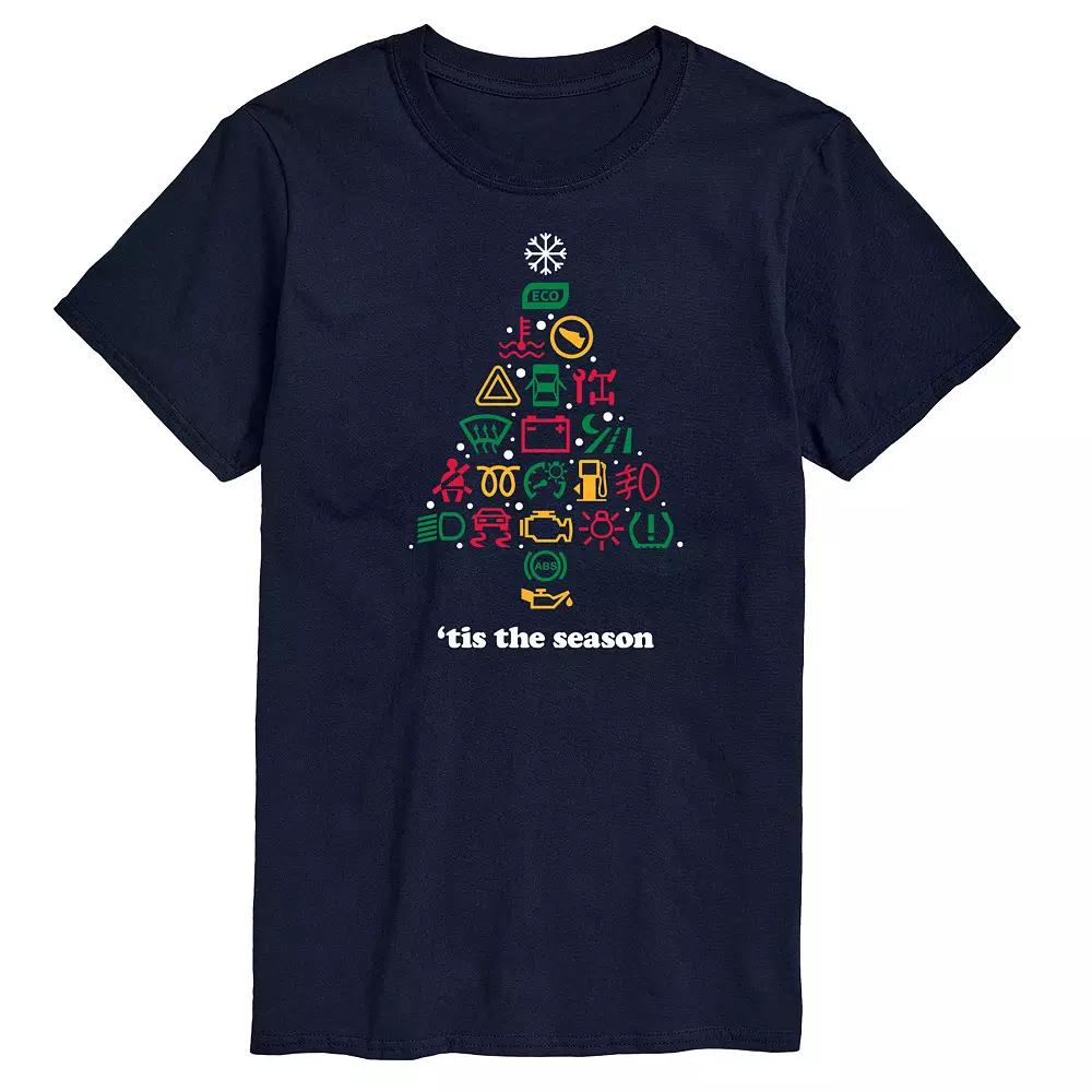 Big & Tall Car Dashboard Christmas Tree Graphic Tee, Men's,  Product Image