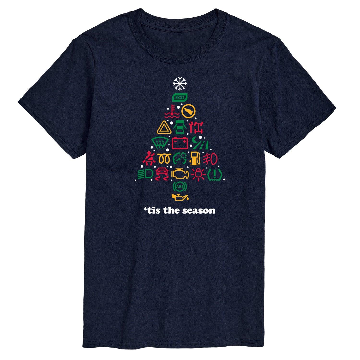 Big & Tall Car Dashboard Christmas Tree Graphic Tee, Men's,  Product Image