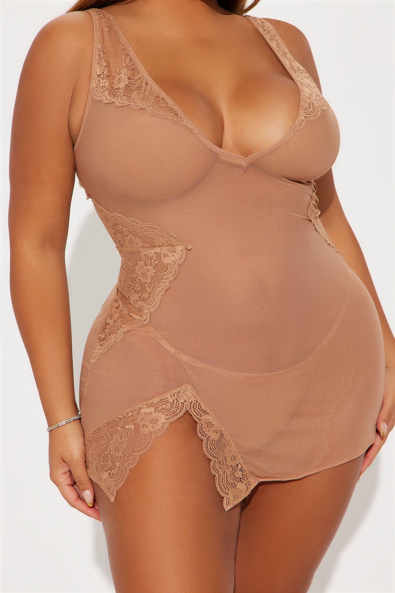 Serene Temptation Lace Babydoll - Mocha Product Image