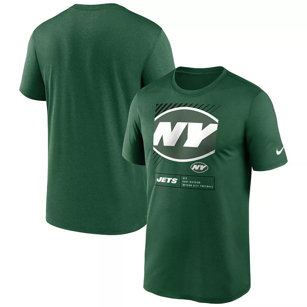 Men's Nike Green New York Jets Legend Yard Lines Performance T-Shirt, Size: Medium Product Image
