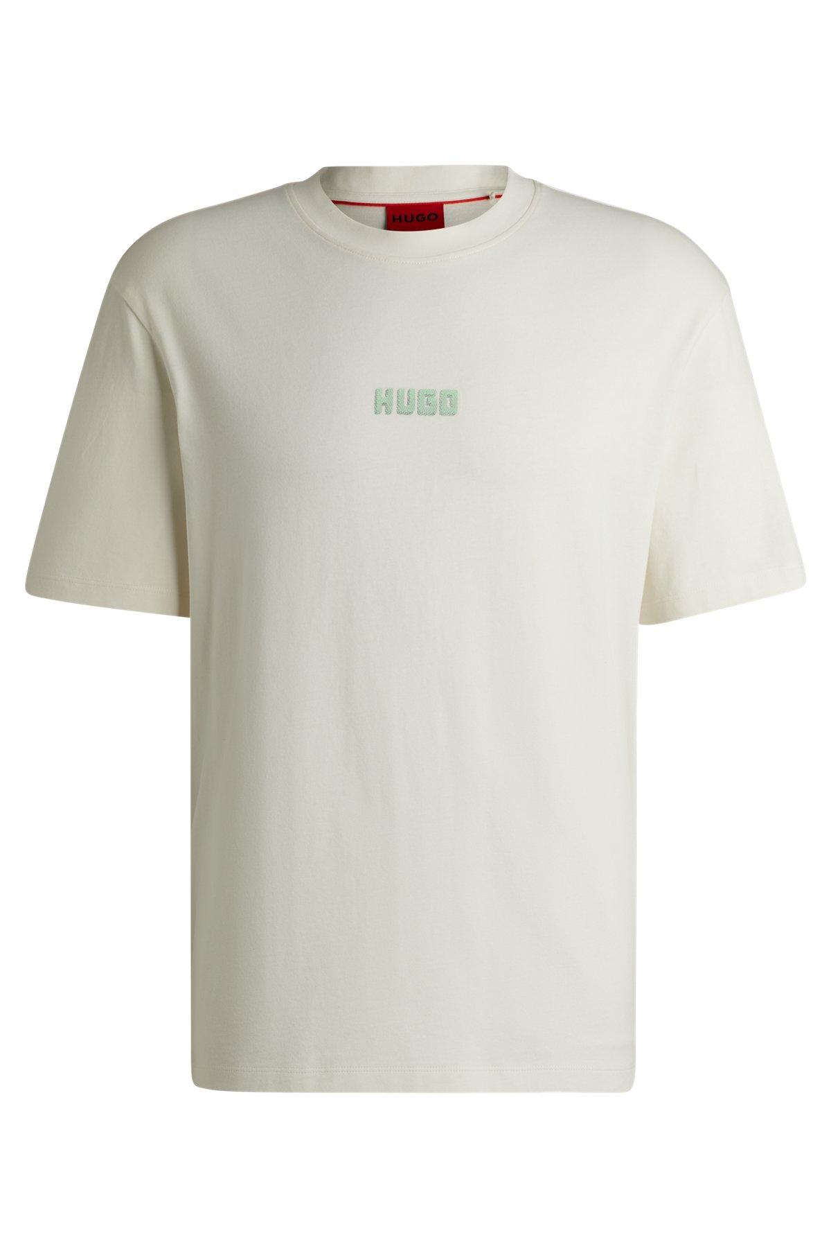 Relaxed-fit T-shirt in cotton with large rear logos Product Image