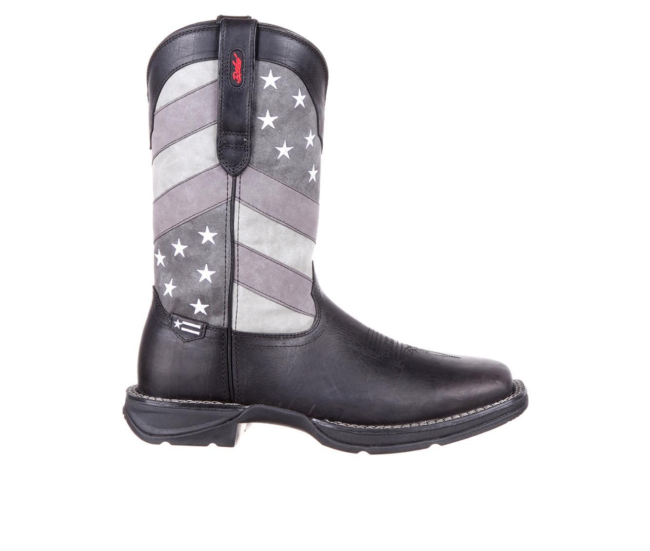 Men's Durango Rebel Faded Black Flag Western Boot Product Image