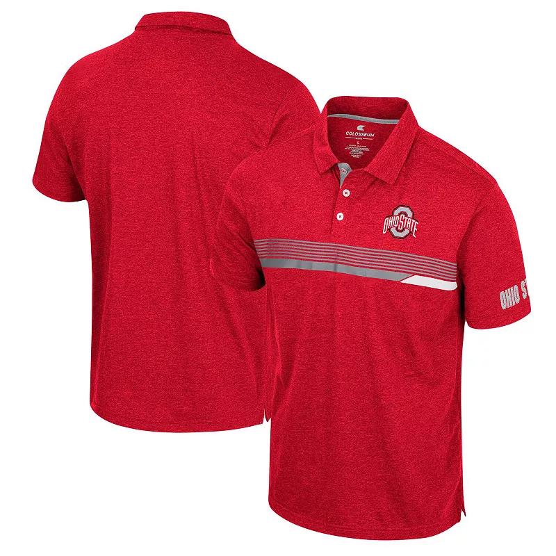 Men's Colosseum Scarlet Ohio State Buckeyes No Problemo Polo,  Product Image