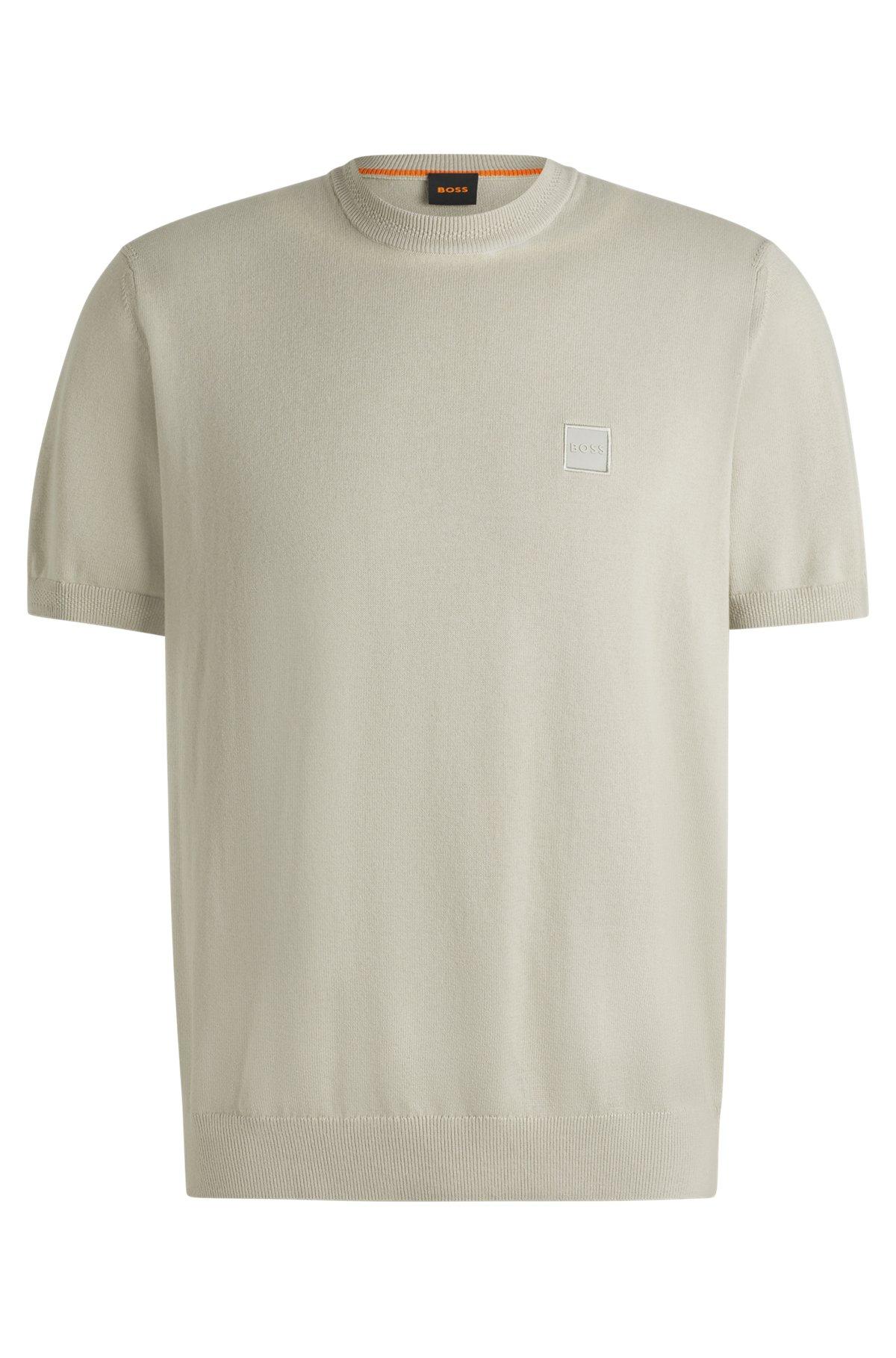 Knit T-shirt in cotton and cashmere Product Image