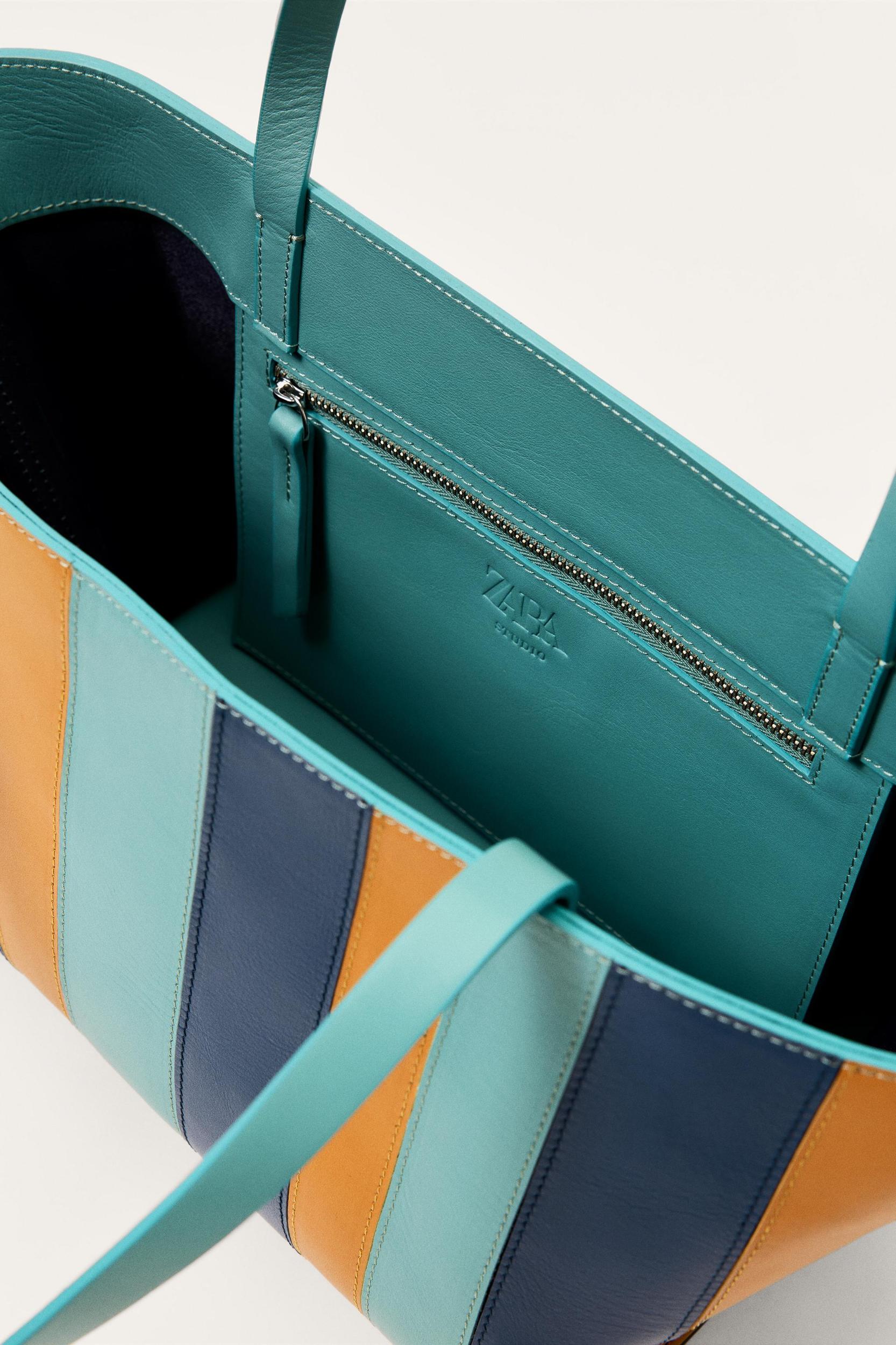 LIMITED EDITION STRIPED LEATHER SHOPPER Product Image