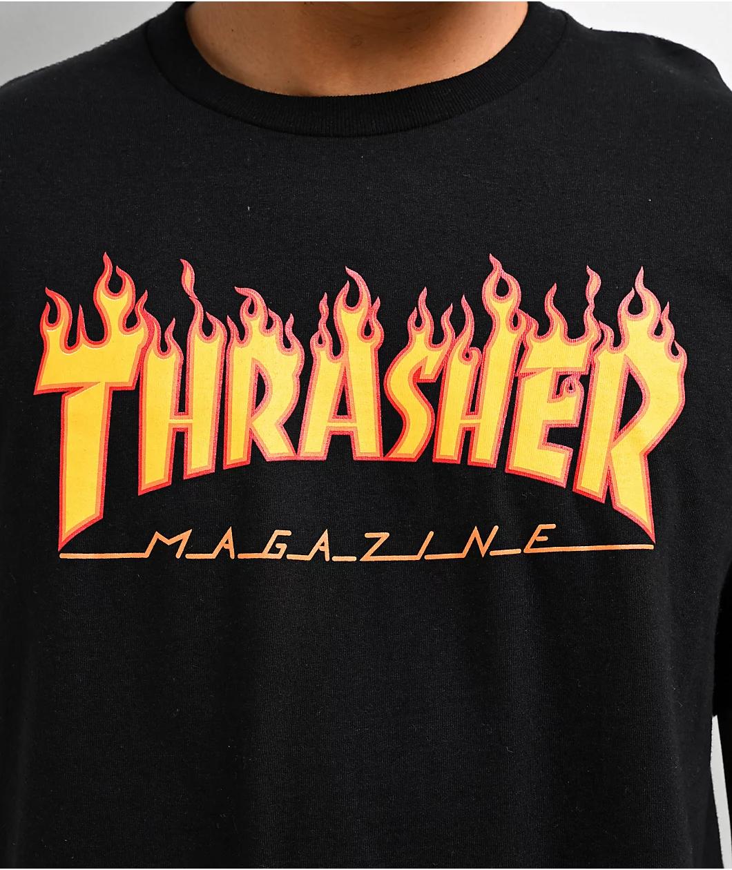 Thrasher Flame Logo Black T-Shirt Product Image