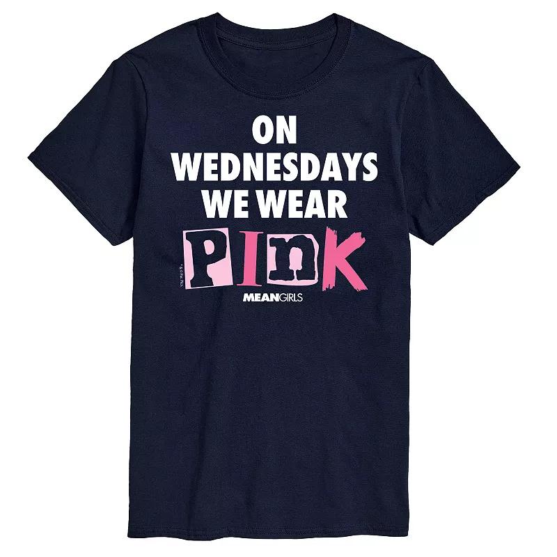Men's Mean Girls Wednesdays We Wear Pink Graphic Tee,  Product Image