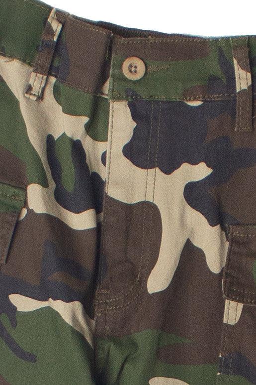 Drawstring Camo Cargo Pants Product Image