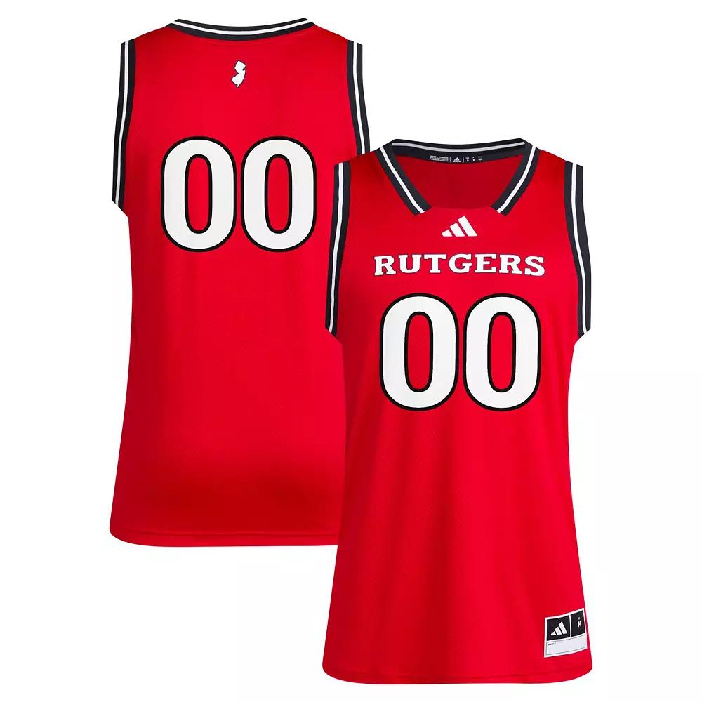 Men's adidas #00 Scarlet Rutgers Scarlet Knights Replica Swingman Jersey,  Product Image