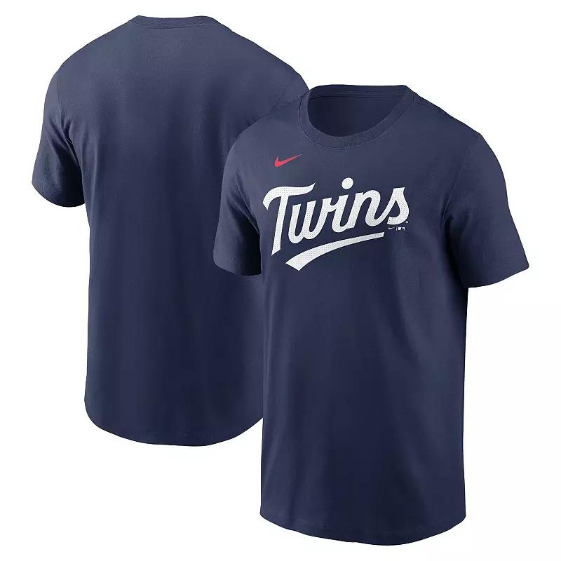 Men's Nike Navy Minnesota Twins Fuse Wordmark T-Shirt,  Product Image