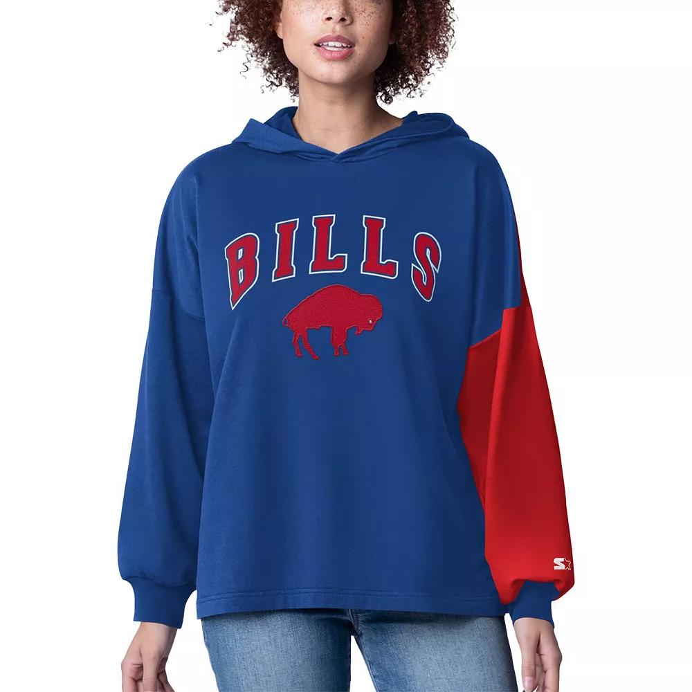 Women's Starter Royal Buffalo Bills Power Move Long Sleeve Pullover Hoodie,  Product Image
