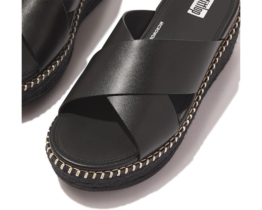 Women's FitFlop Eloise Espadrille Leather Wedge Cross Slides Product Image