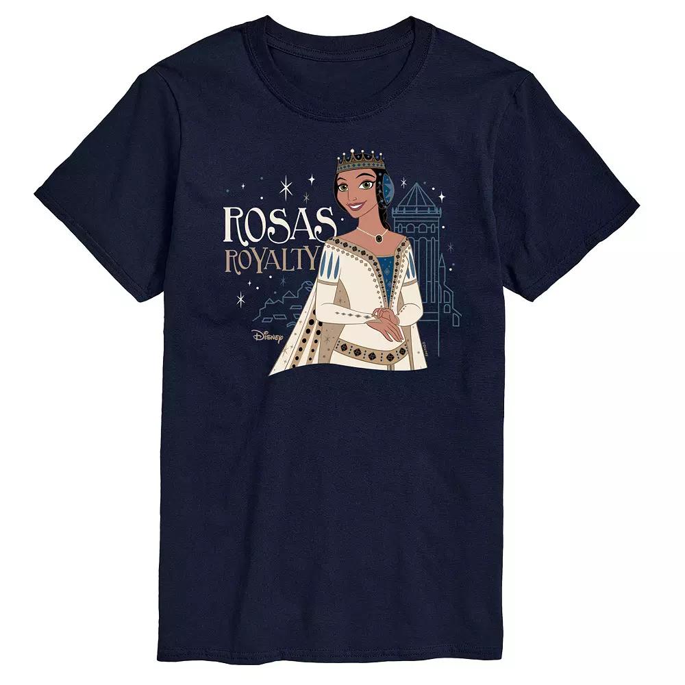 Disneys Wish Mens Rosas Royalty Graphic Tee Blue Product Image