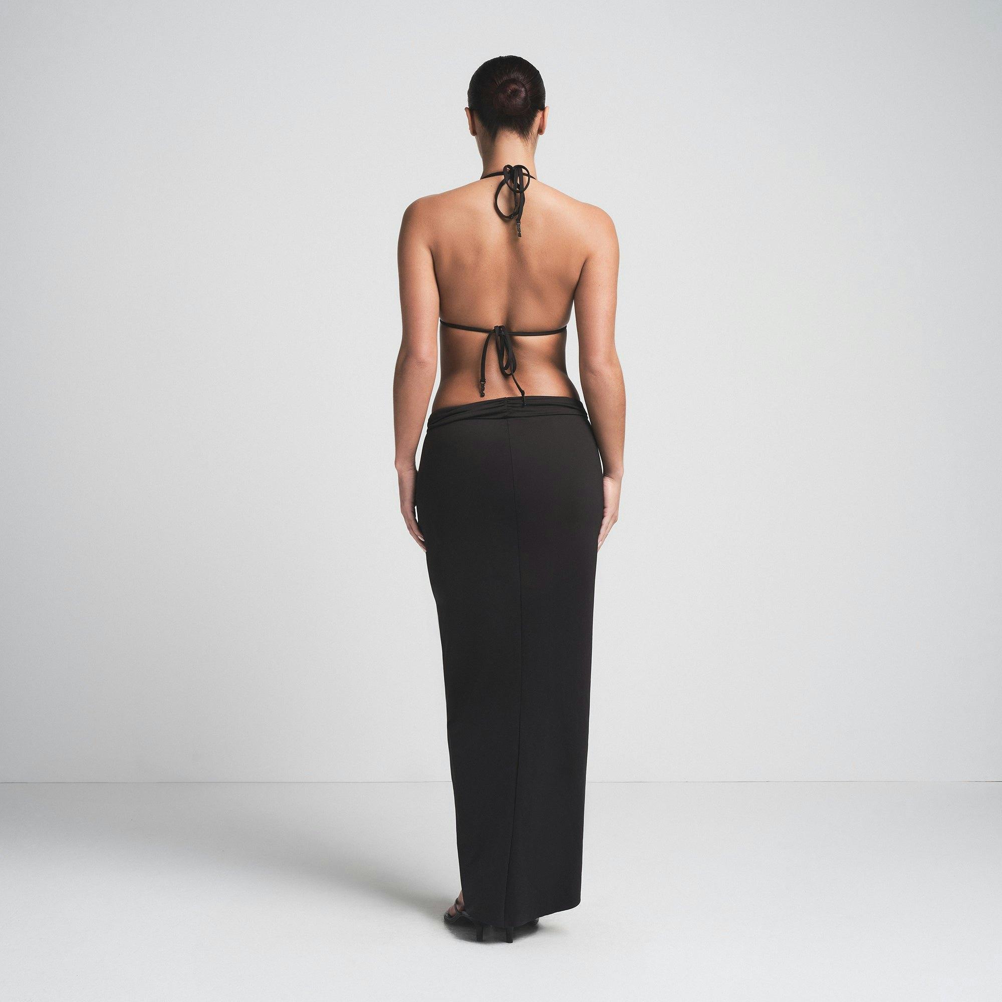 SIGNATURE SWIM SARONG SKIRT | ONYX Product Image