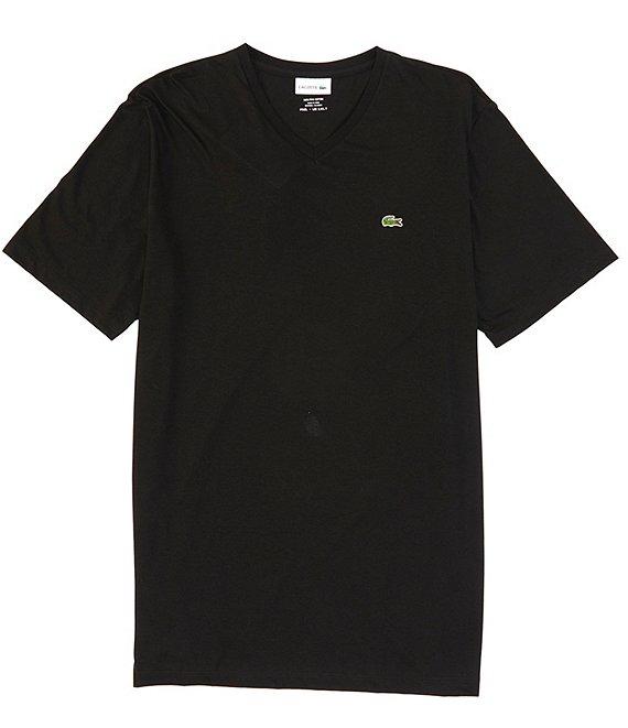 Lacoste Pima Cotton Short Sleeve V-Neck T-Shirt Product Image