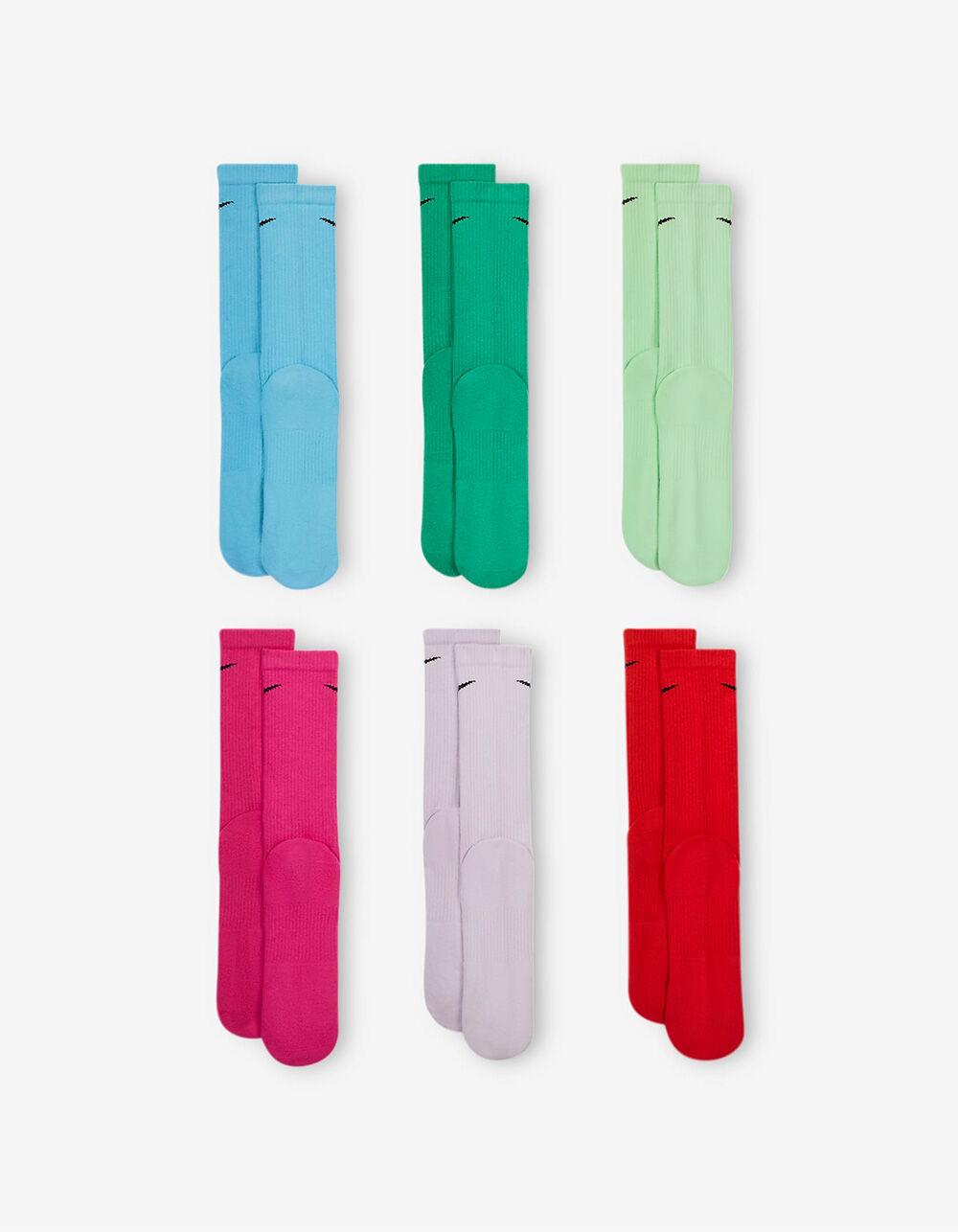NIKE Everyday Plus Cushioned 6 Pack Crew Socks - BRIGHT COMBO Product Image