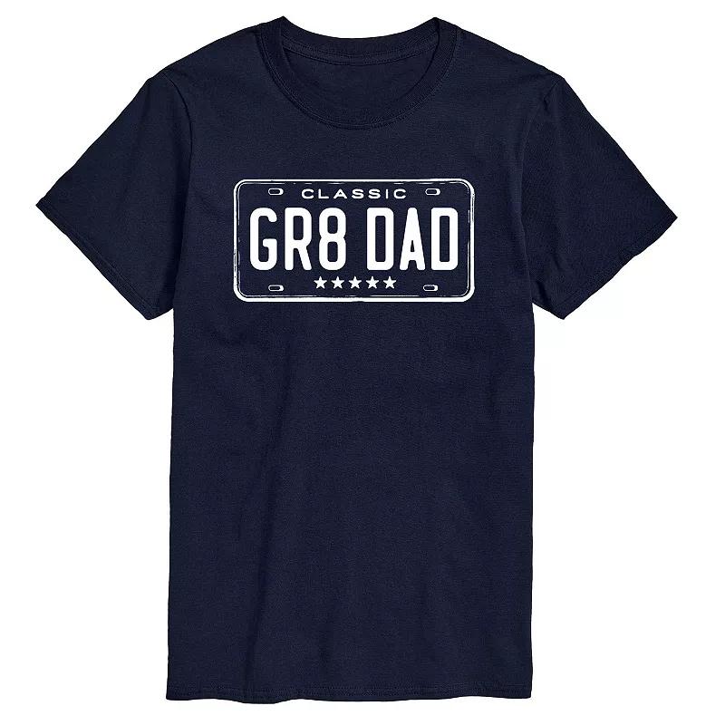 Men's GR8 DAD License Plate Graphic Tee,  Product Image