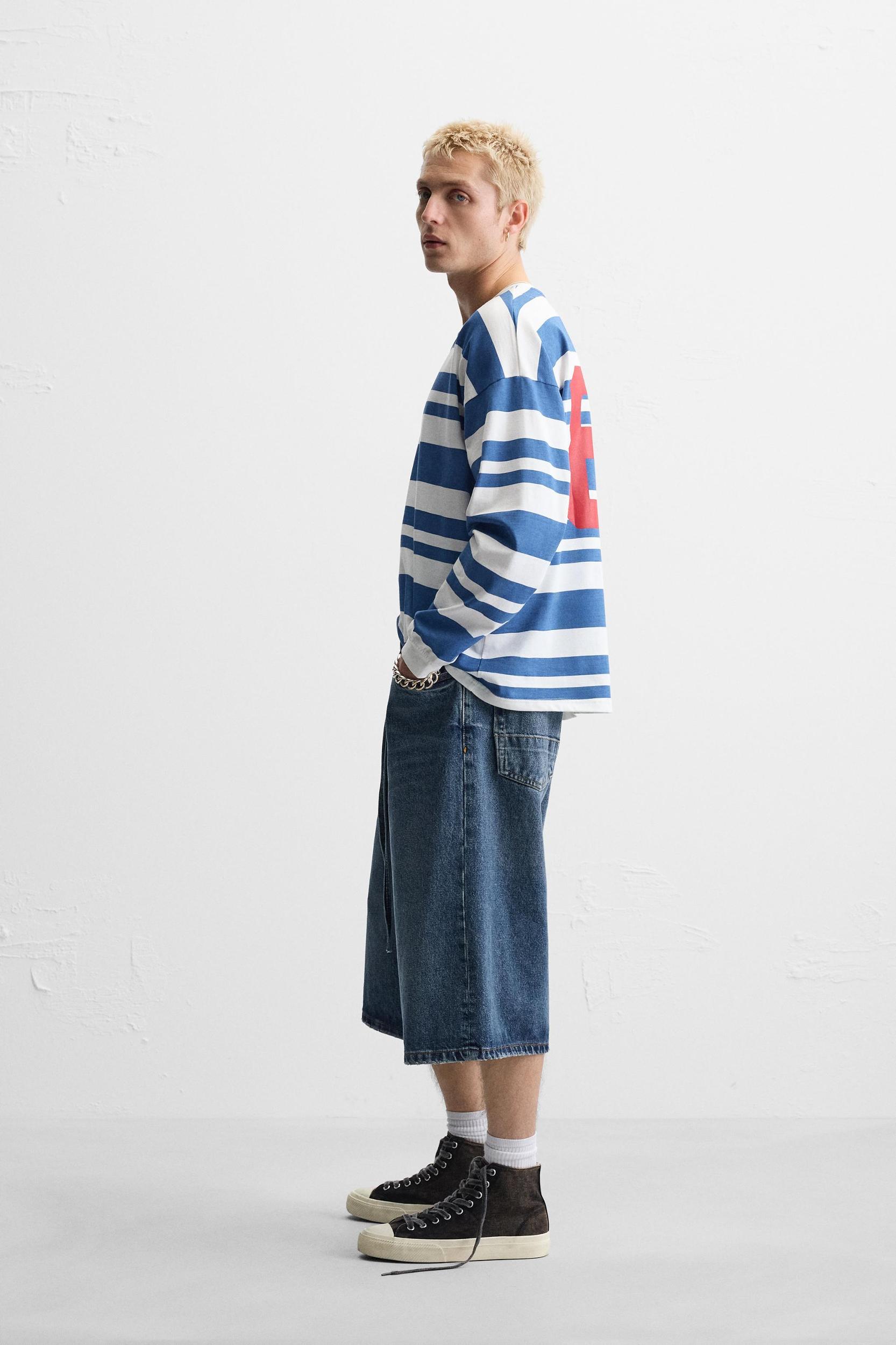 NUMBER STRIPED T-SHIRT Product Image