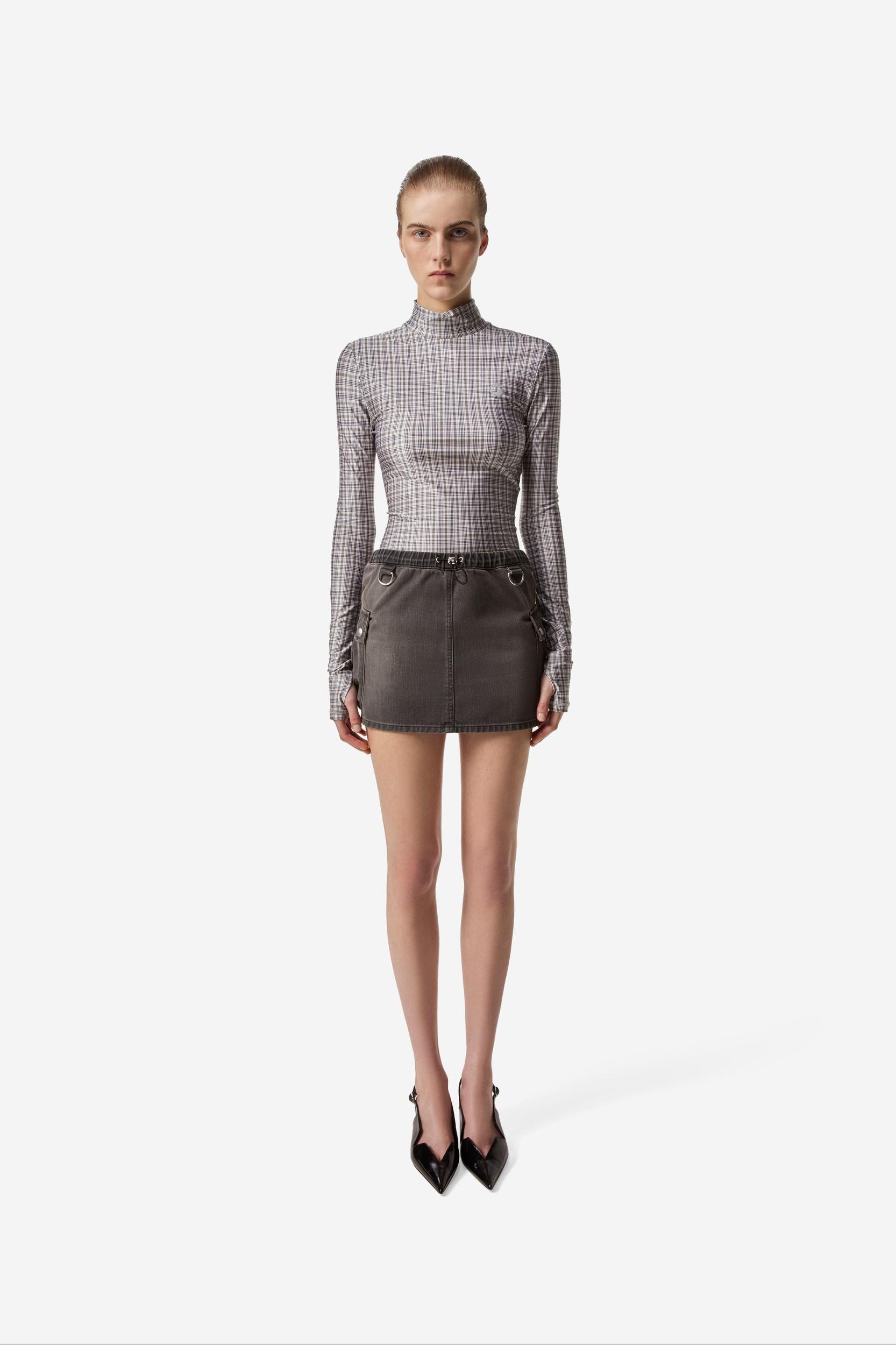 Denim Cargo Skirt Product Image