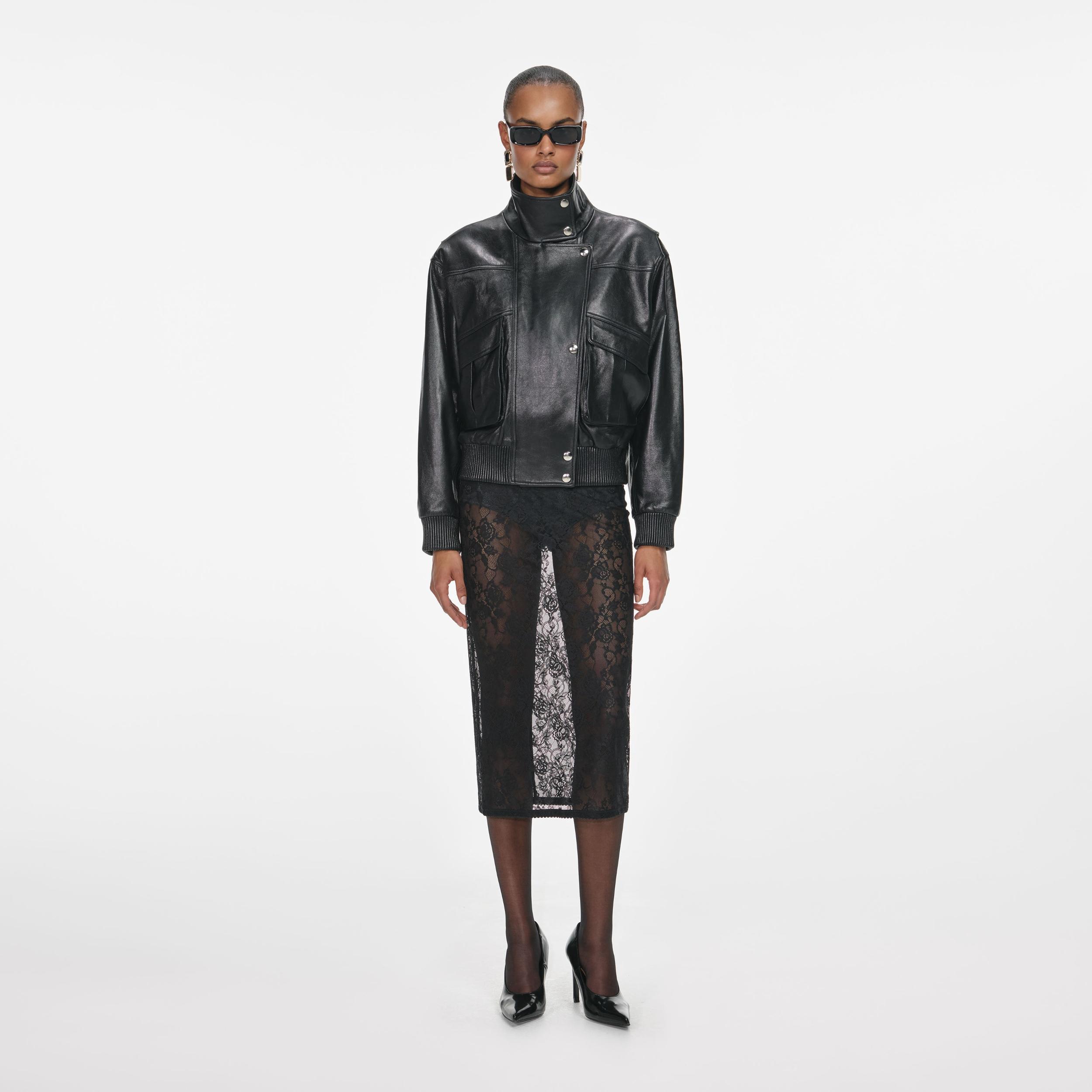 Black Leather Jacket Product Image