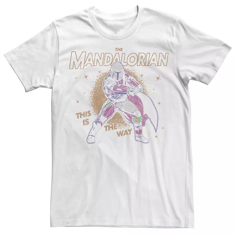 Men's Star Wars The Mandalorioan Dark Mando Comic Poster Tee,  Product Image
