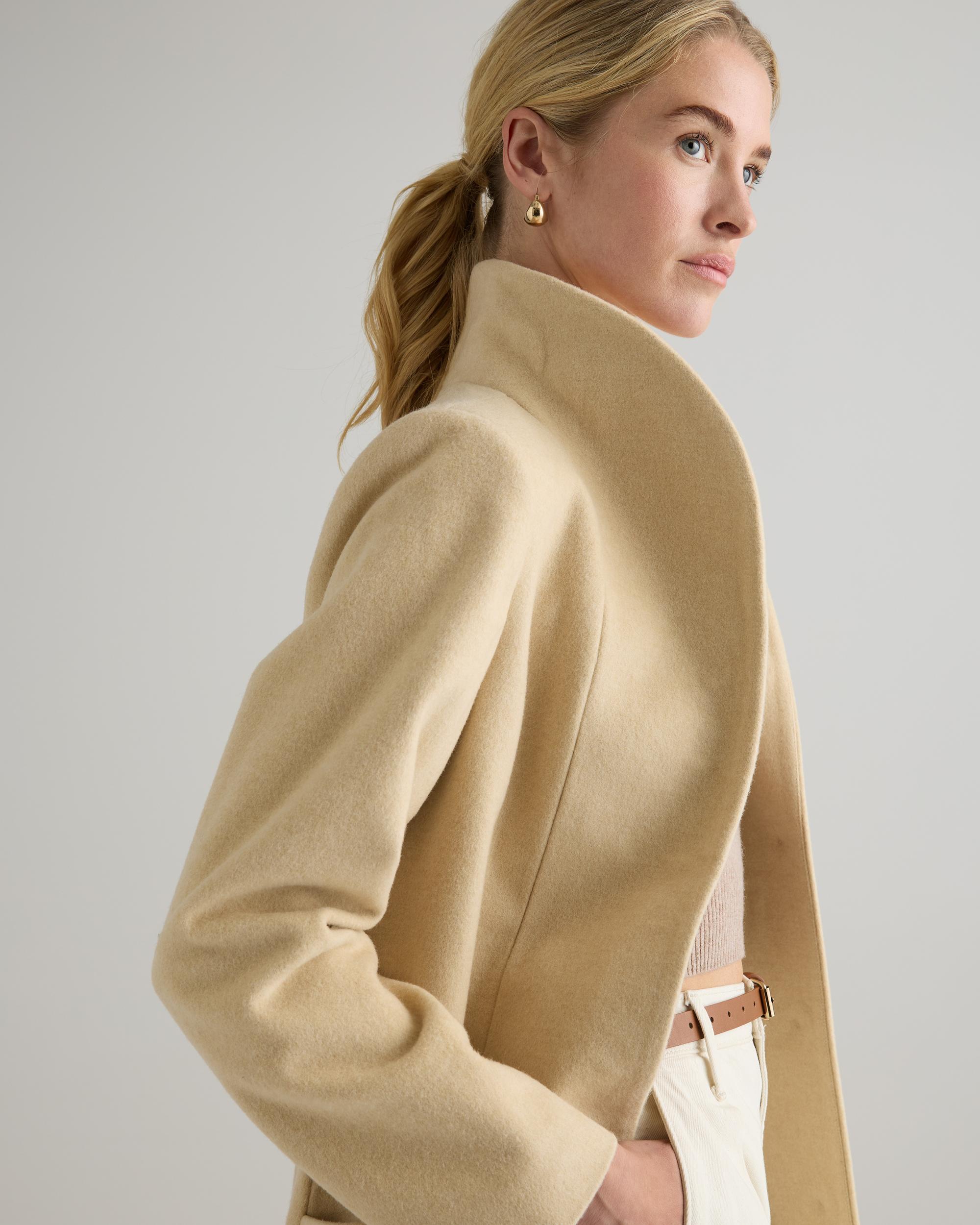 Quince | Women's Italian Wool Cocoon Coat Wool/Nylon Product Image