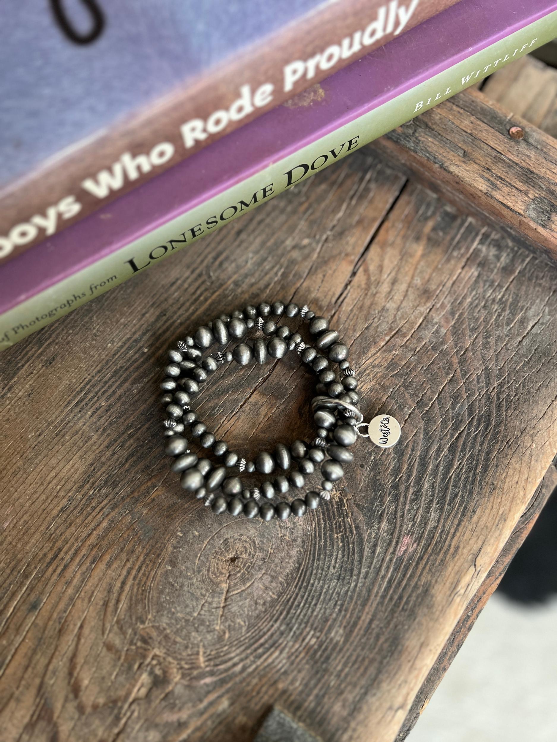 Three Strand Navajo Inspired Stretch Bangle Bracelets Product Image