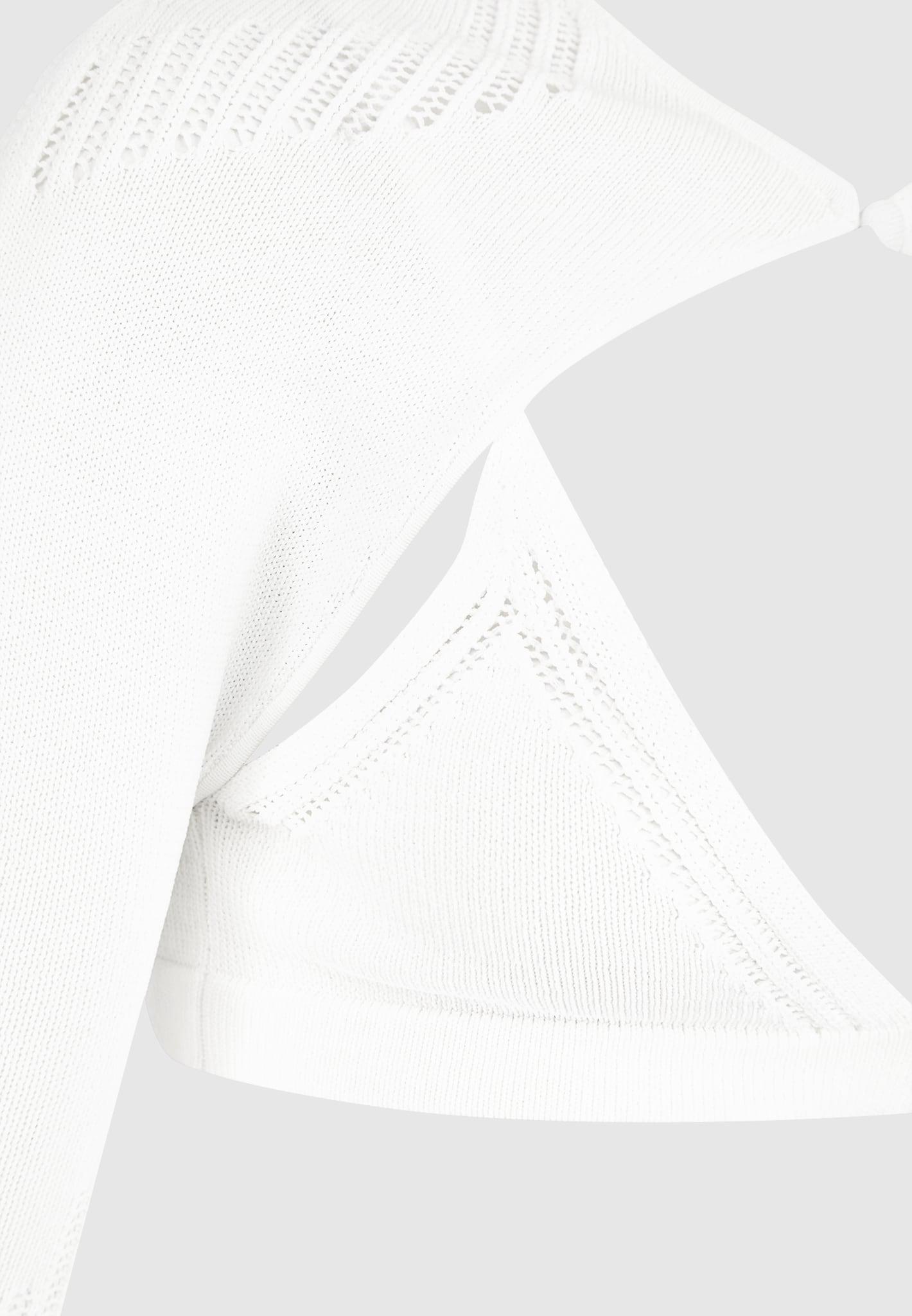 Knitted Sleeve Overlay with Bralette - White Female Product Image