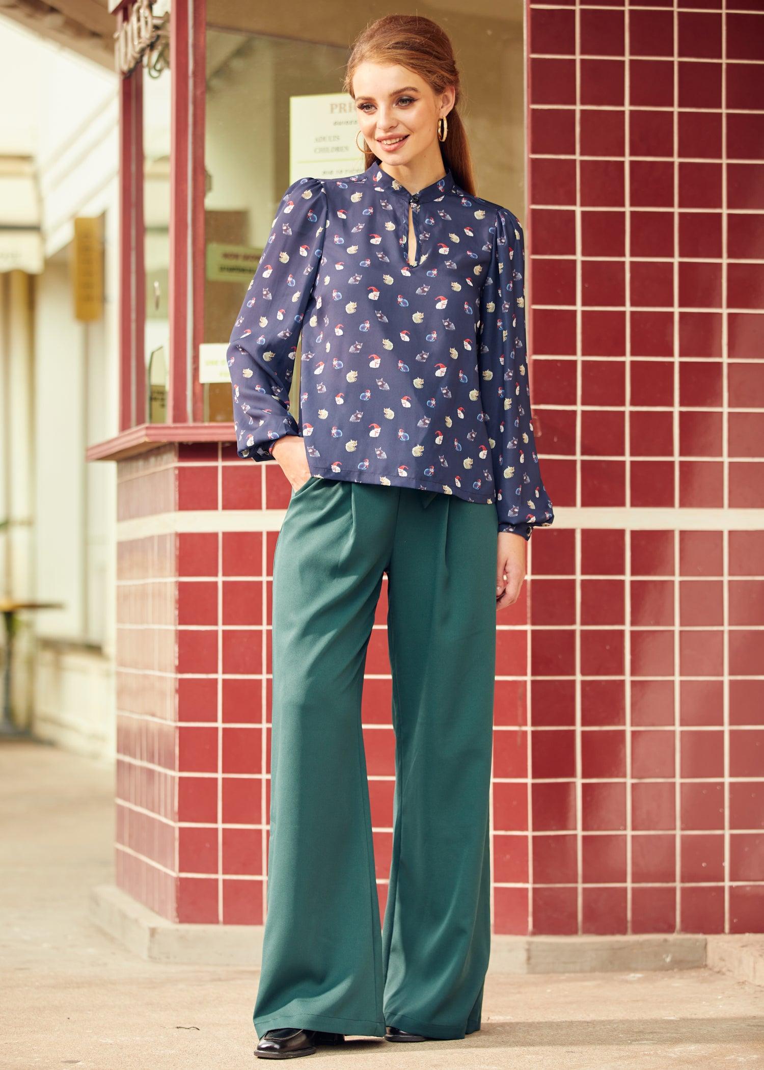 Vintage Vogue Puff Shoulder Blouse (Final Sale) Product Image