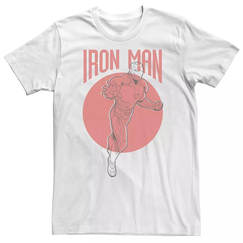 Big & Tall Marvel Avengers Endgame Iron Man Outline Poster Tee, Men's,  Product Image