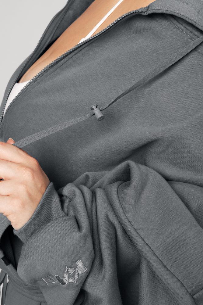 Zip Cloud Hoodie - Smoke Product Image