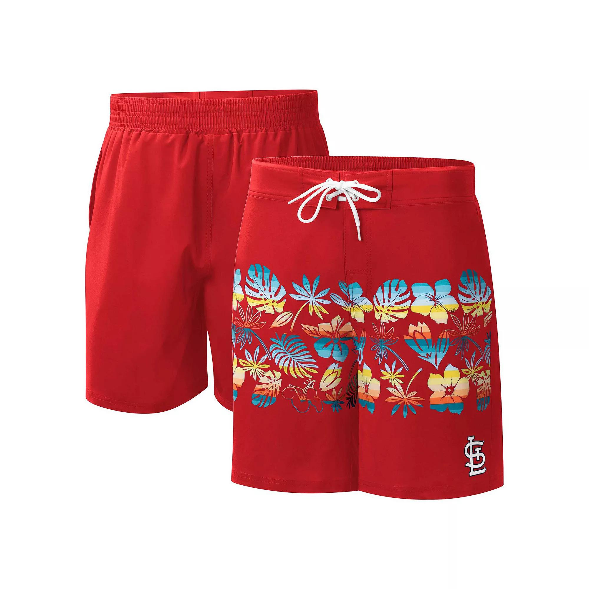 Men's G-III Sports by Carl Banks Red St. Louis Cardinals Breeze Volley Swim Shorts,  Product Image