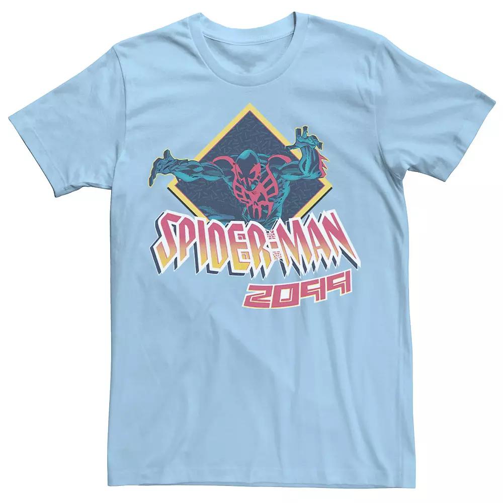 Men's Marvel Spider-Man 2099 Action Portrait Logo Graphic Tee, Size: Large, Light Blue Product Image