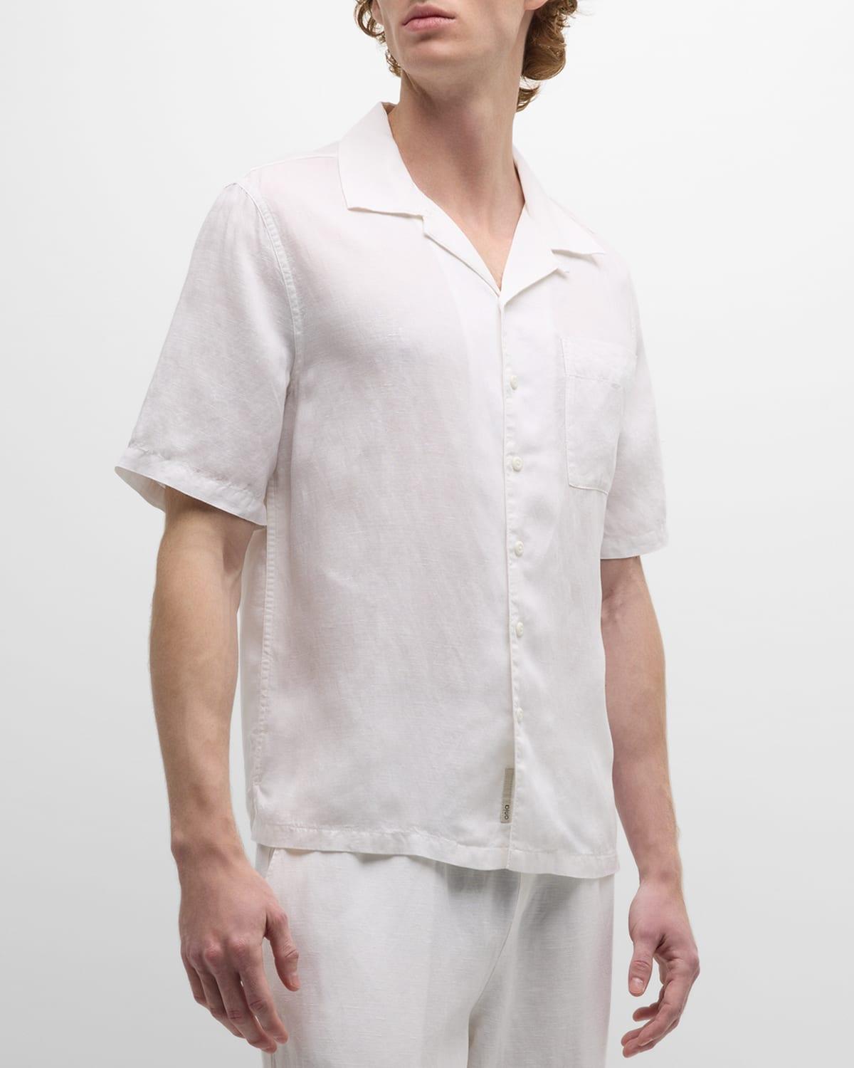 Mens Linen-Blend Camp Shirt Product Image