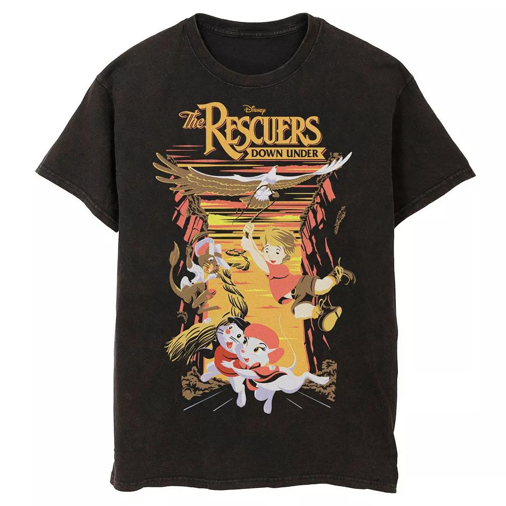 Disney's The Rescuer's Down Under Men's Down Under Movie Poster Graphic Tee,  Product Image