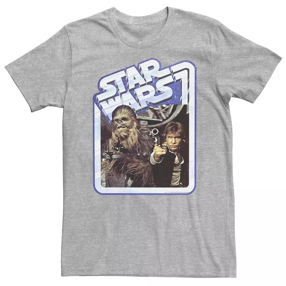 Men's Star Wars Han Solo Chewie Chrome Border Tee,  Product Image