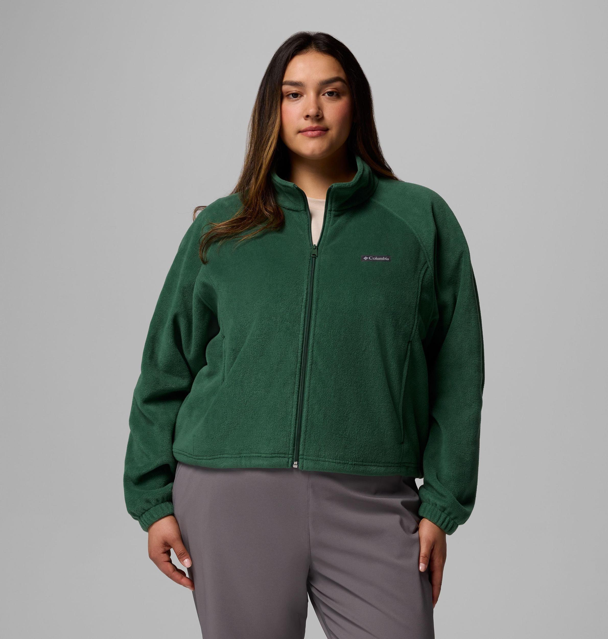 Columbia Womens Benton Springs Relaxed Full Zip Fleece Jacket - Plus Size- Product Image
